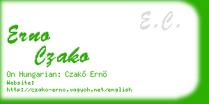 erno czako business card